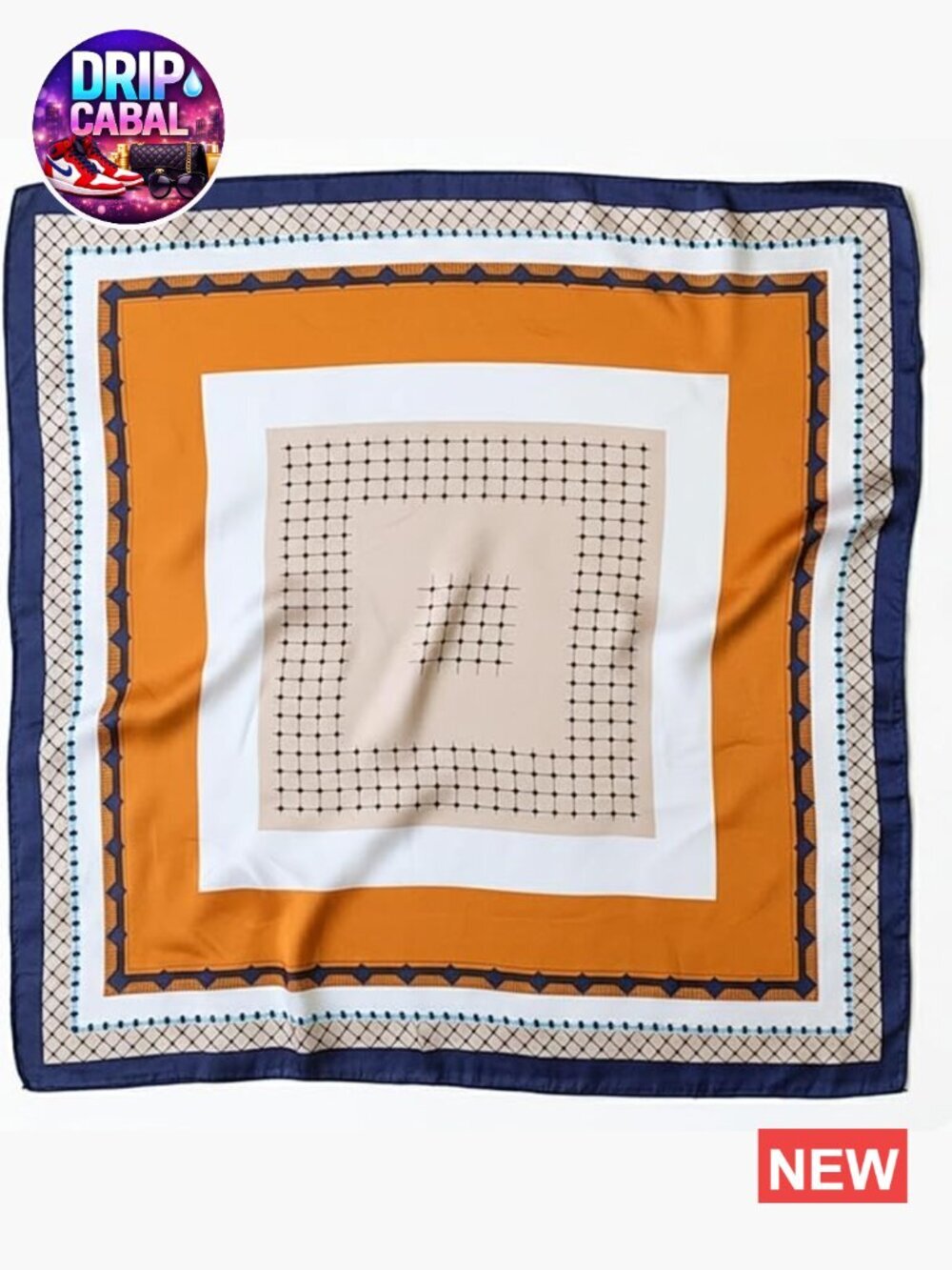 Lightweight 27.5in Square Silk-Like Scarf for Women, Handbag Accessory, Gift